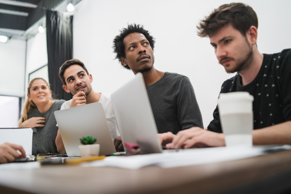 Employees Working in an Office