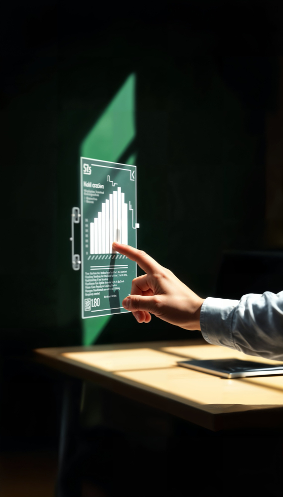 Eine Hand, die mit einem digitalen Diagramm in einem Cloud-Netzwerksystem interagiert.